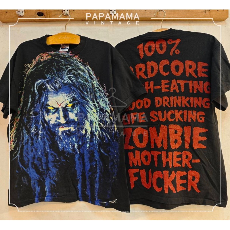 [ Rob Zombie ] Hellbilly Deluxe สกรีนใหญ่ ฟอกนุ่ม เสื้อวินเทจ เสื้อทัวร์ วงร๊อค โปรโมอัลบั้ม papamama vintage shirt