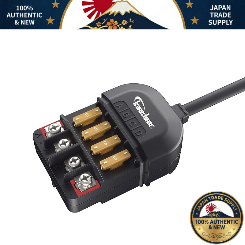Kaedear Motorcycle Power Relay Waterproof Power Supply Takeout Branch Fuse Block 4 Circuits DC12V 20