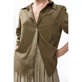 H&M(เอชแอนด์เอ็ม) เสื้อเชิ้ตผสมลินิน ผู้หญิง 1213682_12