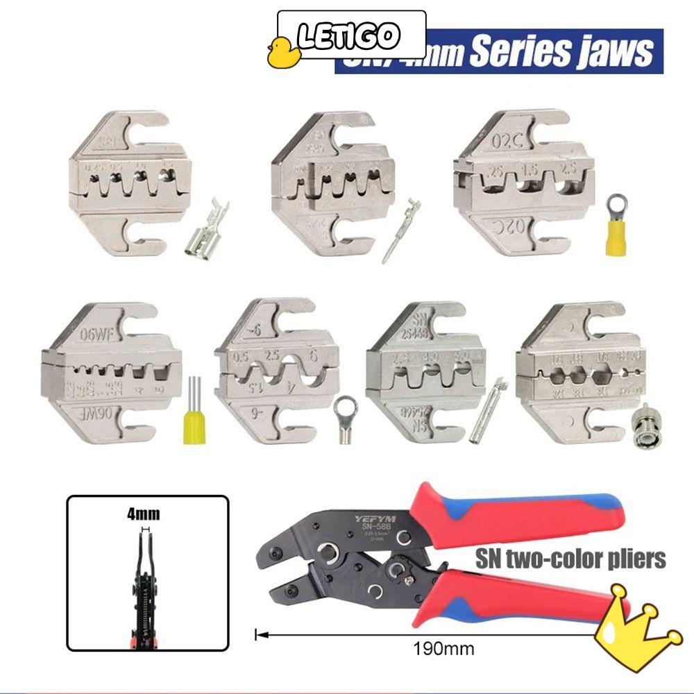 [LETIGO] SN CRIMPING คีม Jaw, SN-2546B 02C กว้าง 4 มม. CRIMPING คีมขากรรไกร, 06WF 2549 03H โลหะผสม 4