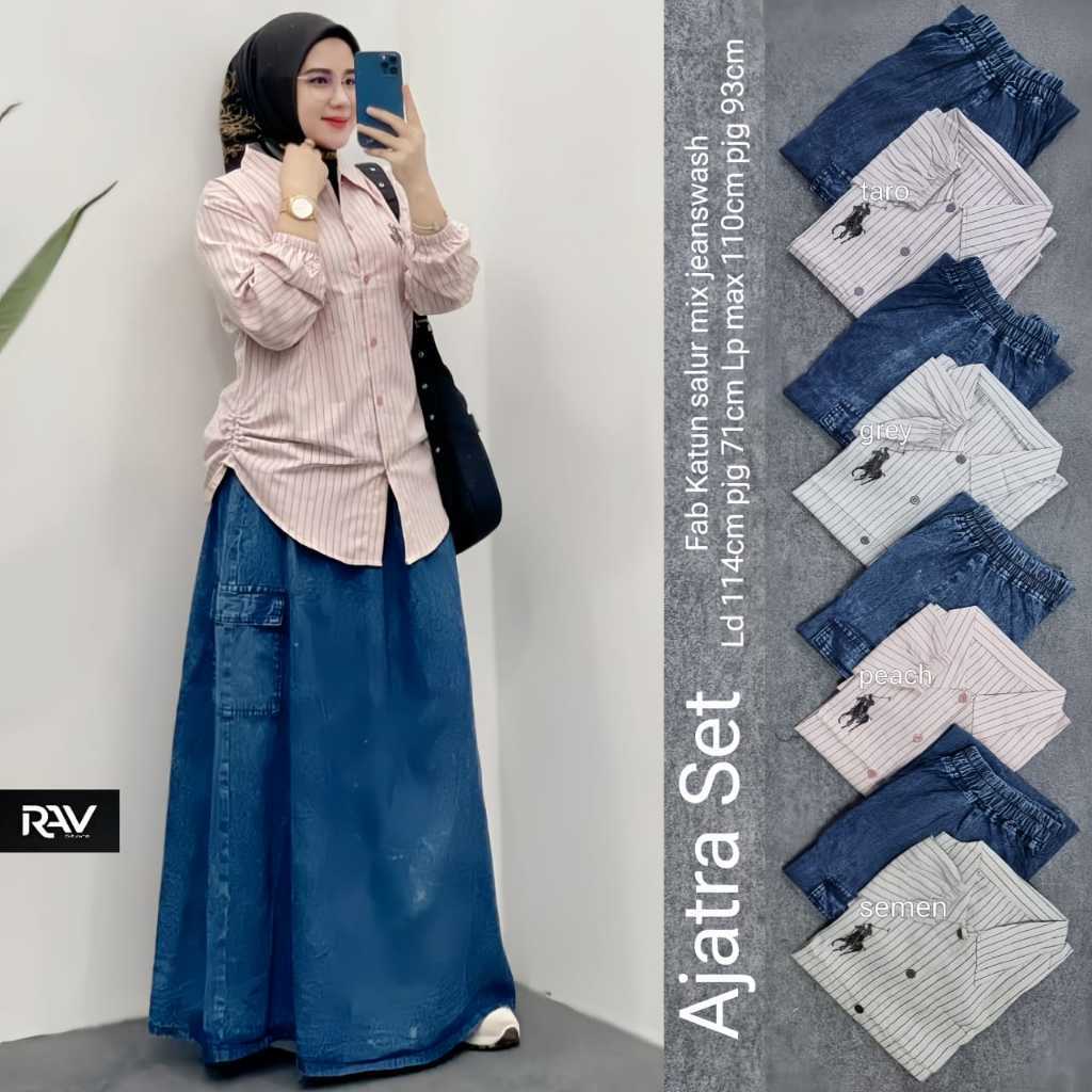 KATUN มีกลุ่มผู้ขายขอ kke addin er Elrumi AJANTA SET RAVSET JEANS SKIRT COTTON TOP er Elrumi