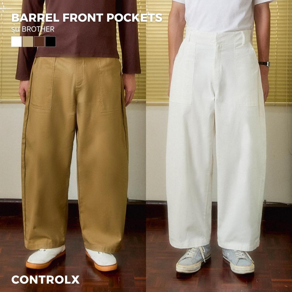[NEW] CTRLX - กางเกงบาร์เรลกระเป๋าหน้า BARREL FRONT POCKETS รุ่น BROTHER ผ้าซอฟคอตตอน