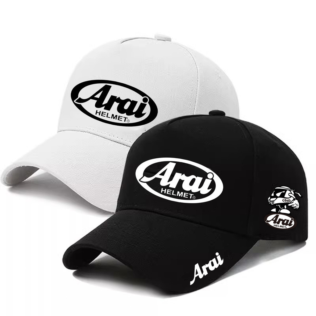 🍒 หมวก/ หมวกเบสบอลกันแดดสำหรับขับขี่กลางแจ้งสำหรับรถจักรยานยนต์ Arai สำหรับผู้ชายและผู้หญิง หมวกปากเป็ดสำหรับกิจกรรมกลุ่