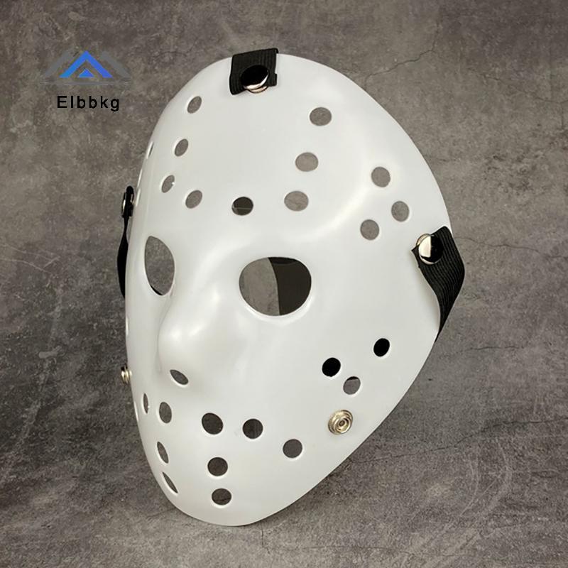 EIbbkg หน้ากาก Jason สีขาว Freddie Vs ใหม่ All White Pure White Jason หน้ากากตลกน่ากลัวสําหรับวันฮาโ