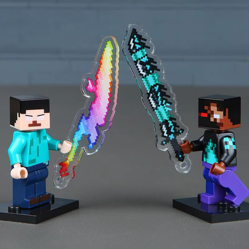 minecraft minecraft toy Minecraft Annoying Villager God of War Blade Snake Blade HIM Minifigure Blac