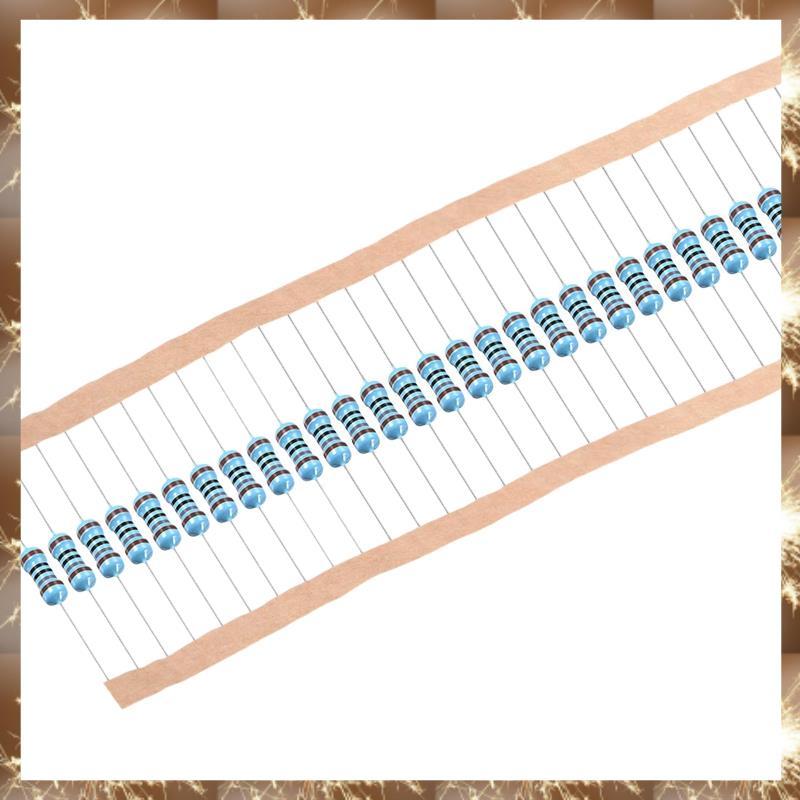 (YZ N)100 ชิ้น Resistor Kit,1 / 4W Resistor 0.25W Resistor ฟิล์มโลหะสําหรับ DIY และการทดลอง (4.7 พัน