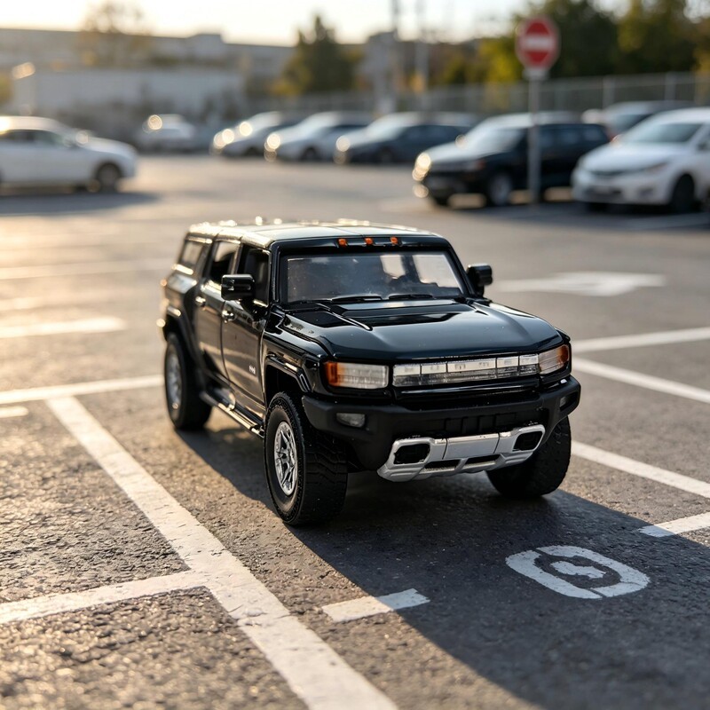 [คลังสินค้าพร้อม] 1: 64 จําลอง Hummer EV Hummer Alloy Jeep รุ่น Static รถตกแต่งของขวัญพร้อมกล่องกันฝ