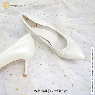 N ทรงปกติ เปลี่ยนไซส์ได้-ไม่รับคืน Zenachoo Velarie3 สูง 3 นิ้ว รองเท้าหนังแกะแท้ ใส่สวยมาก รองเท้าส้นเข็ม หัวแหลม