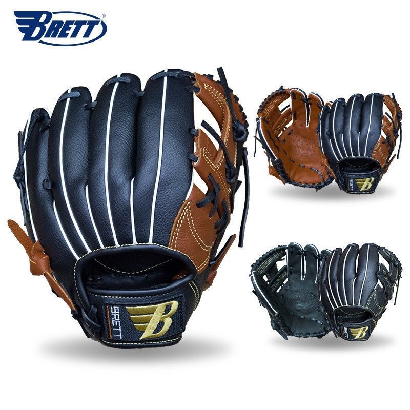 ข้อเสนอพิเศษของโรงเรียน BRETT BRETT เด็กจูเนียร์ 35 ซม.38 ซม.Cowhide ถุงมือเบสบอลมืออาชีพ