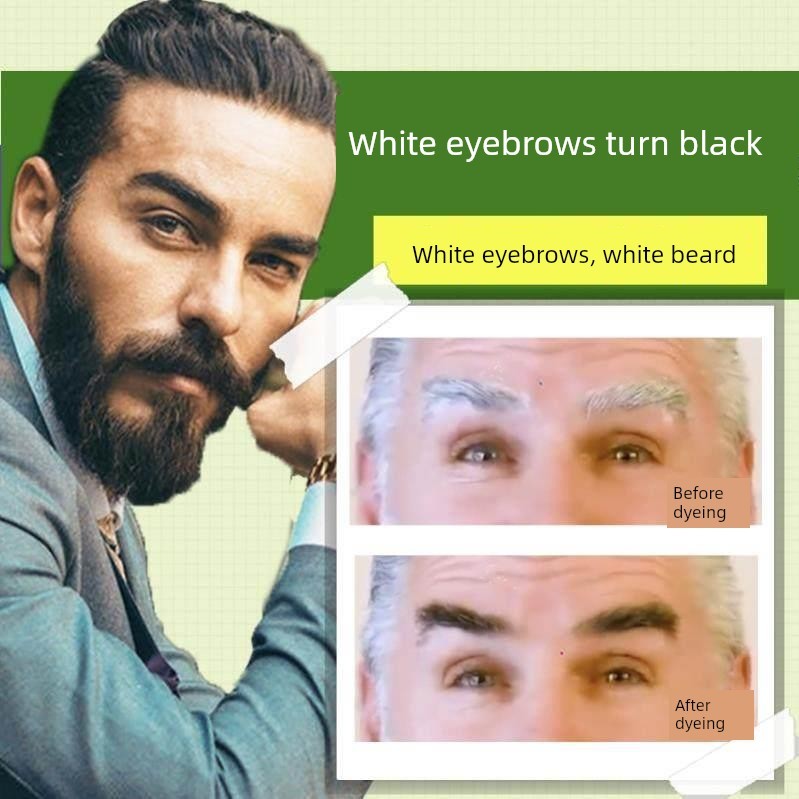 ปัดคิ้ว เจลปัดคิ้ว ของแท้] White Eyebrow Dyeing Black Agent Dyeing Eyebrow Cream Semi-Waterproof Lon