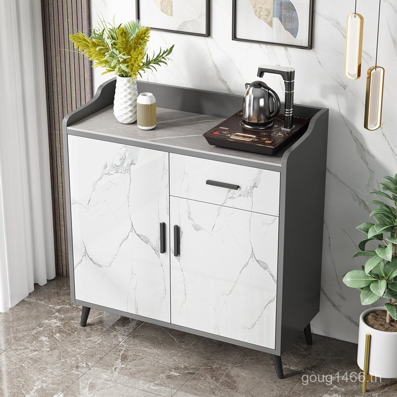 พนักพิง Simple Rock Tea Cupboard ด้านข้างห้องครัวห้องนั่งเล่นรับประทานอาหาร Luxury Wall Light Integr