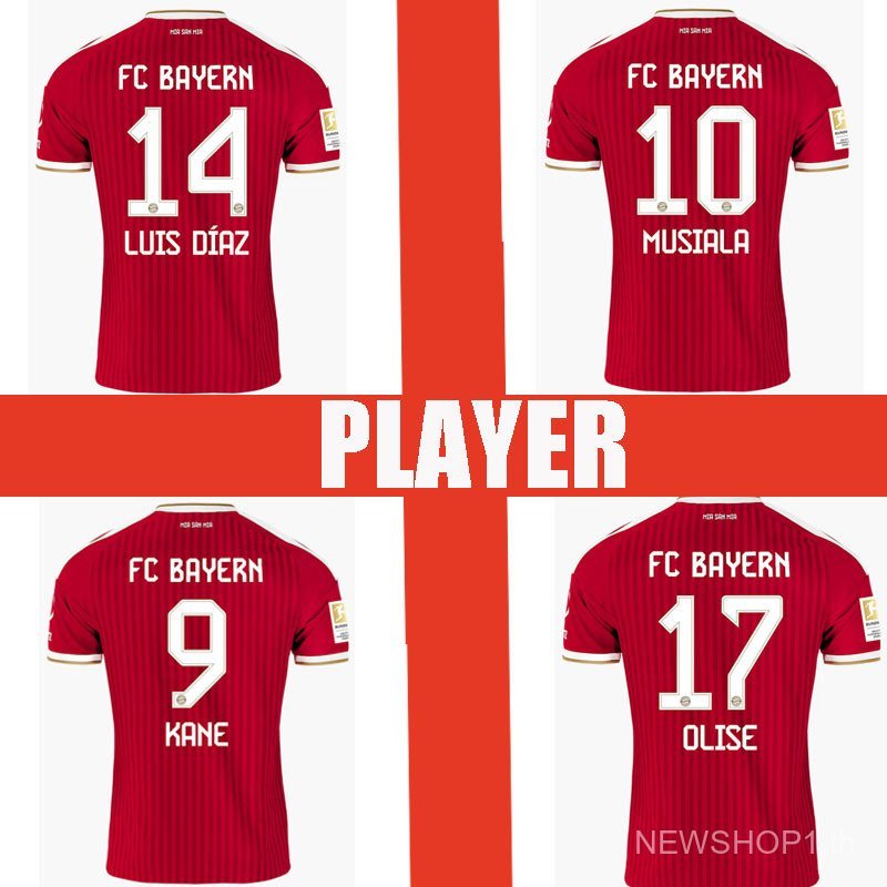 ใหม่ 26 27 FCB เครื่องเล่นเหย้า ฉบับที่ MULLER KANE OLISE เสื้อฟุตบอล เสื้อฟุตบอลผู้ชาย
