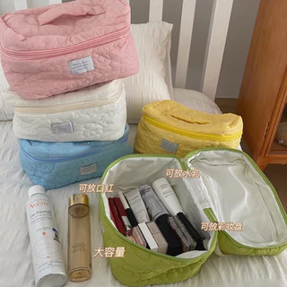 Ins Style Candy Color Cosmetic Bag Large Travel Storage Cosmetic Bag High-Value Outing Portable Portable Portable Storage Box