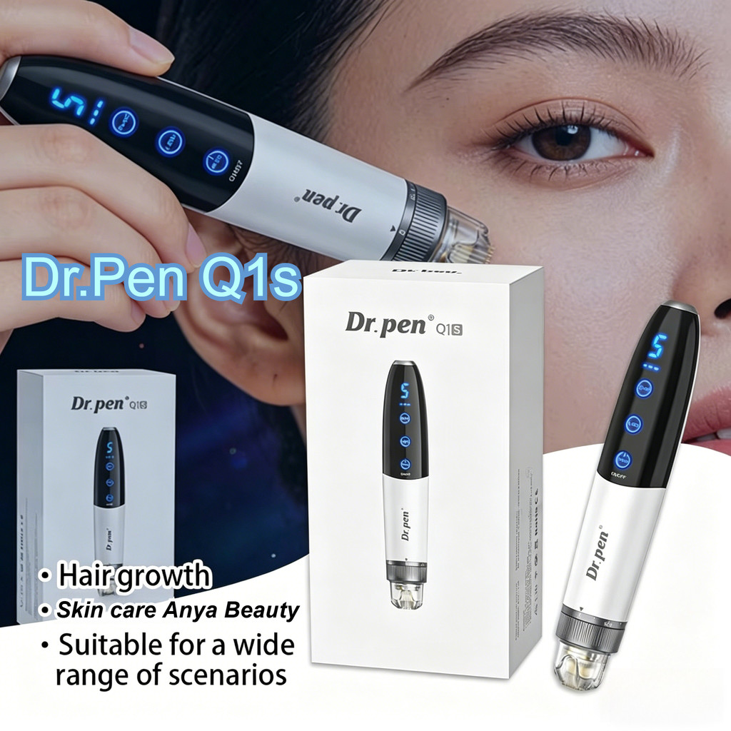 ออกแบบใหม่อุปกรณ์ใบหน้าอัจฉริยะ Derma Bio Beauty Massage Pen Dr Pen Q1s for Hair Regrowth