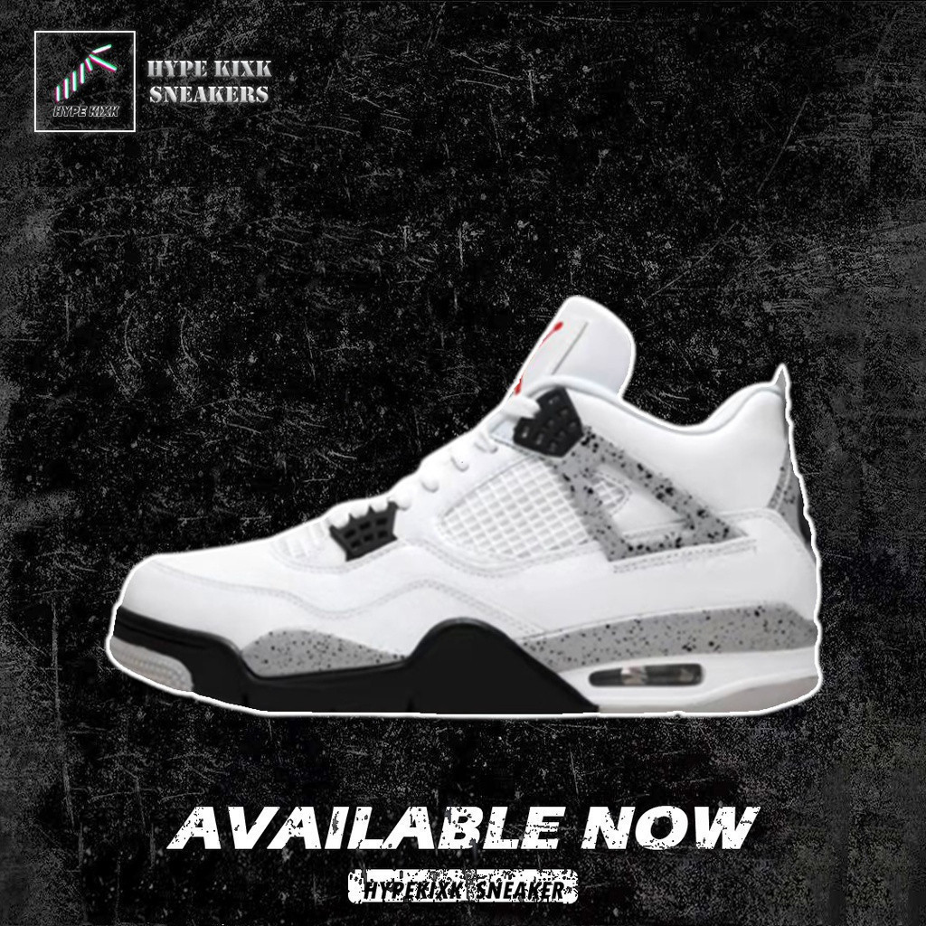 รองเท้า Air Jordan 4 Retro สีดํากราไฟท์สําหรับผู้ชาย
