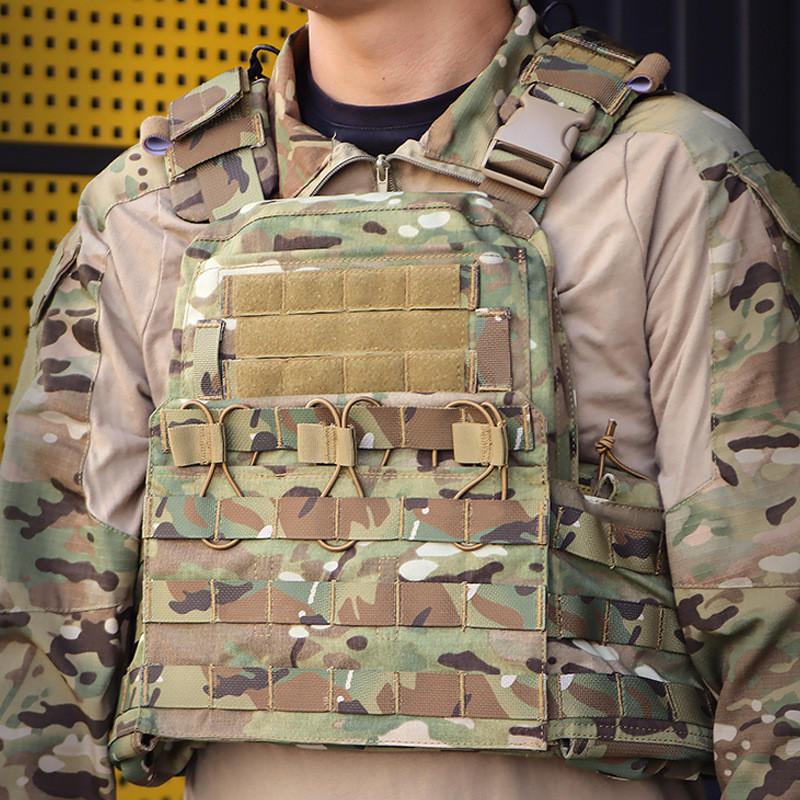 เสื้อกั๊กยุทธวิธีแบบรวมหลายตัว Camouflage Weight-bearing Training Protective Overall Vest