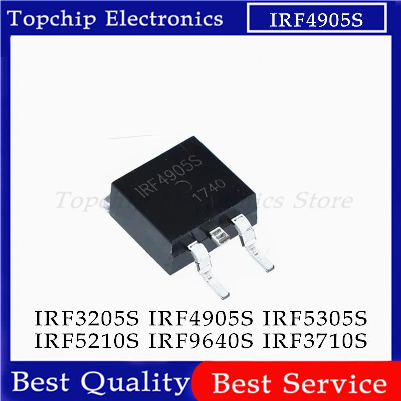 5PCS IRF3205S IRF4905S IRF5305S IRF5210S IRF9640S IRF3710S TO-263 IRF3710 IRF3205 IRF5305 IRF490F96 