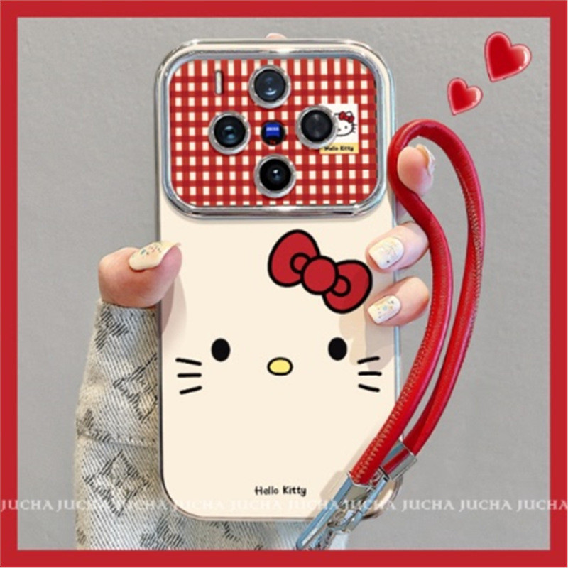 สําหรับ VIVO X300 S X200 Pro S X100 Ultra X90 การ์ตูนน่ารัก kt เคสโทรศัพท์การ์ดบรรยากาศ Lanyard