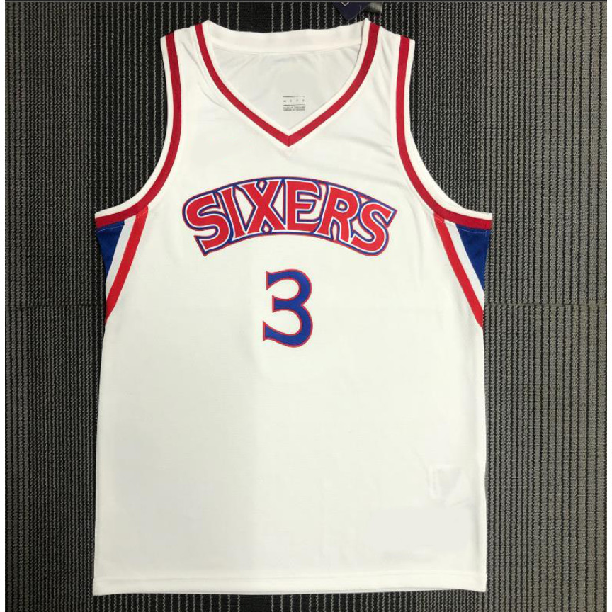 [กดร้อน]2026 เสื้อบาสเก็ตบอล Philadelphia 76ers Have Logo George Allen Iverson City Edition Jersey
