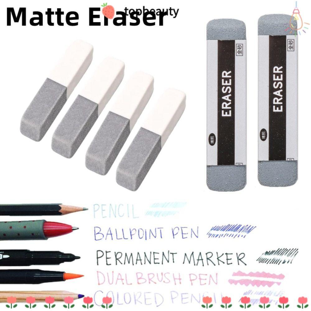 TOPBEAUTY 1PCS Frosted Eraser, ของขวัญเด็ก Traceless Sand Eraser, คุณภาพสูง Dual-ใช้ Matte การเขียน 