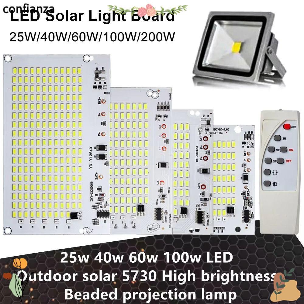 CONFIANZA 1 ชิ้นแหล่งกําเนิดแสง,แสงสีขาวความสว่างสูง LED Light Board,พร้อมรีโมทคอนโทรล SMD5730 25/40/60/100/250 วัตต์รีโมทคอนโทรล Floodlight