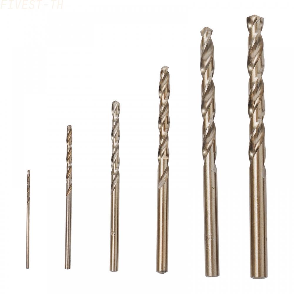 ⭐FIVESTARS⭐Long Lasting 6pcs HSS M35 Cobalt Drill Bit Set for High Tensile Steels
