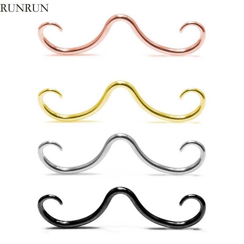 RUN Septum หนวดจมูกแหวนเจาะเครื่องประดับ Septum แขวนเจาะสําหรับผู้หญิงผู้ชาย