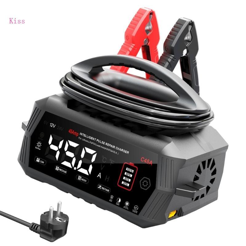Kiss Universal 45A Charger สําหรับการบํารุงรักษาแบตเตอรี่ Auto Detect AC100-240V