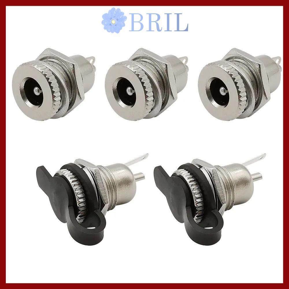 BRIL DC Power แจ็คซ็อกเก็ตหญิง, อะแดปเตอร์แจ็ค DC 5.5 x 2.1 มม., DC-099 โลหะทนทาน DC-099 ปลั๊กไฟ