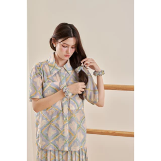 Aunchadabrand - Scrunchie ยางมัดผมผ้าลายสุดน่ารัก มี3 ขนาด มัดนานไม่ปวดหัว