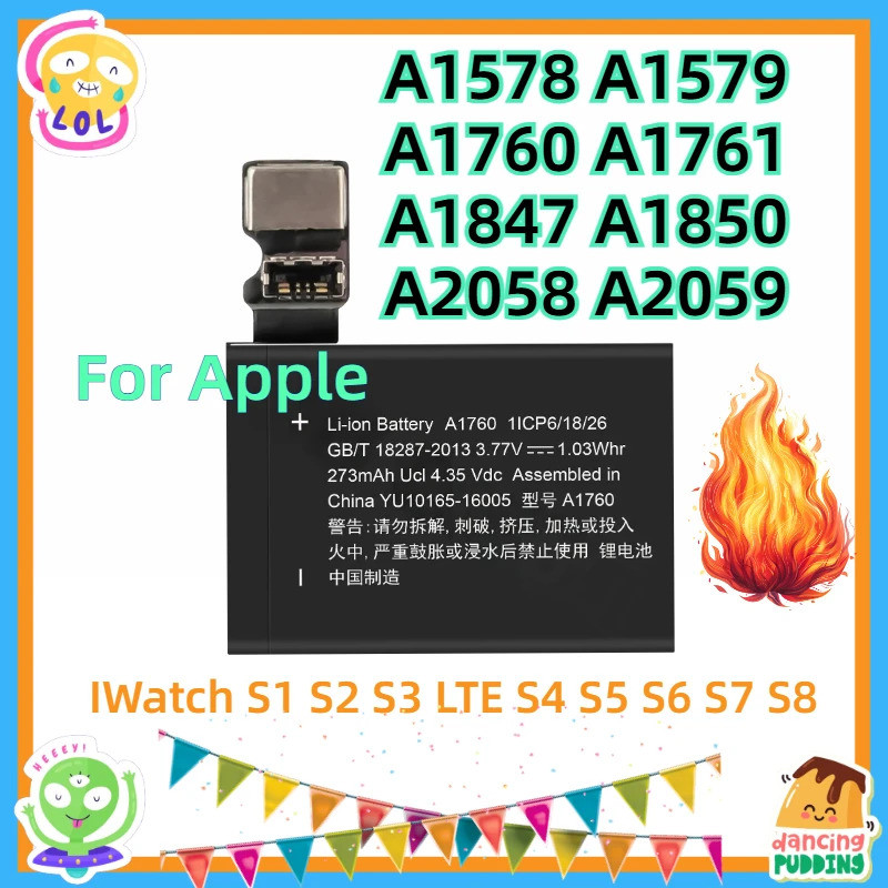 สําหรับ Apple IWatch S1 S2 S3 LTE S4 S5 S6 S7 S8 38/40/41/42/44/45/49 มม.แบตเตอรี่A1578 A1579 A1760 
