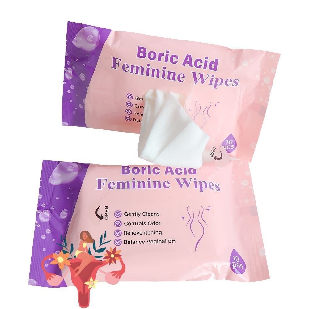 Boric Acid Feminine Wipes Balance Healthy PH酸辣清洁