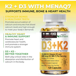 Vitamin D3 K2 วิตามิน D3 K2 บำรุงกระดูก ฟัน และกล้ามเนื้อ