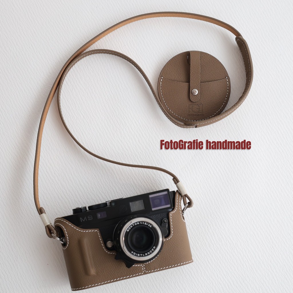 LEICA LEICA LEICA M4/M6/M7/M9 รูปแบบปาล์ม Hand-Made ของแท้หนังป้องกันกรณีหนังฐานกระเป๋ากล้องกล้อง
