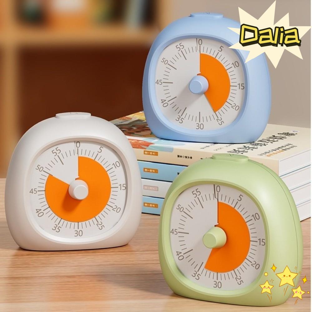 DALIA Visual Timer, Silent Plastic Counting Timer, Portable Focus Aid 60 Minute Study Timer Kitchen 
