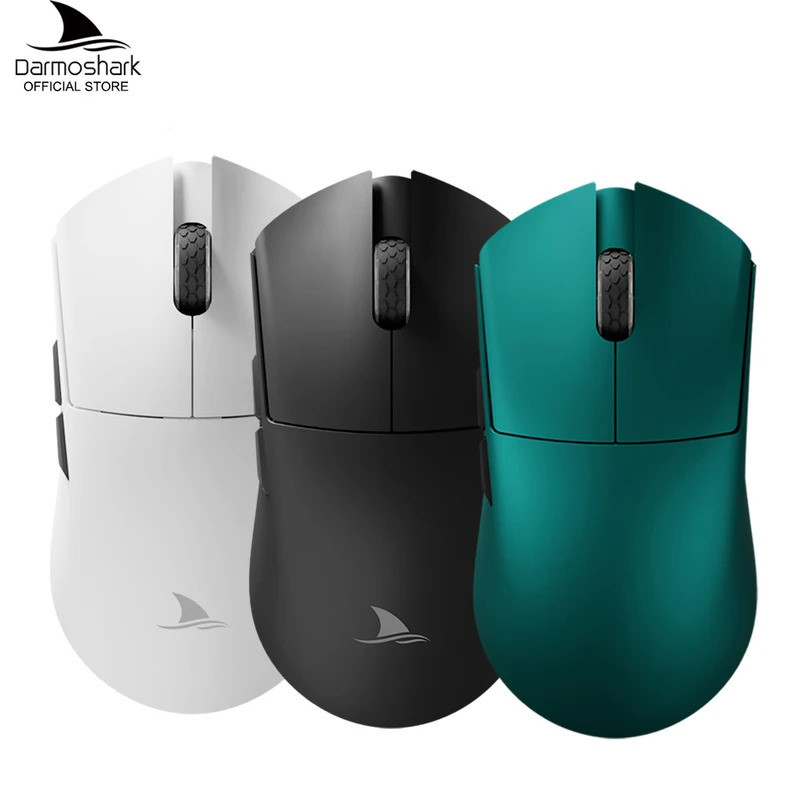 Darmoshark M3 V2 เมาส์สําหรับเล่นเกมคู่ 8K ไร้สาย Tri โหมด 26KDPI PAW3395 เซ็นเซอร์เกมมือใหญ่มาโครเม