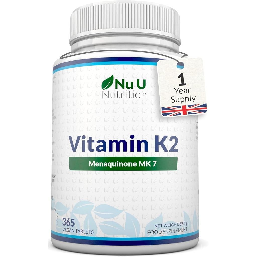 วิตามิน K2 MK7 200mcg มังสวิรัติ 365 เม็ด เพื่อความแข็งแรงของกระดูกและหลอดเลือด ทานง่าย ผลิตในประเทศ