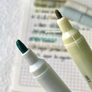 【Bubble Store】ปากกาไฮไลท์สองด้าน สีโมรันต์ นุ่มสบายตา ไม่ซึมเปื้อนกระดาษ ชุด 4 สี สำหรับจดบันทึกและตกแต่งแพลนเนอร์