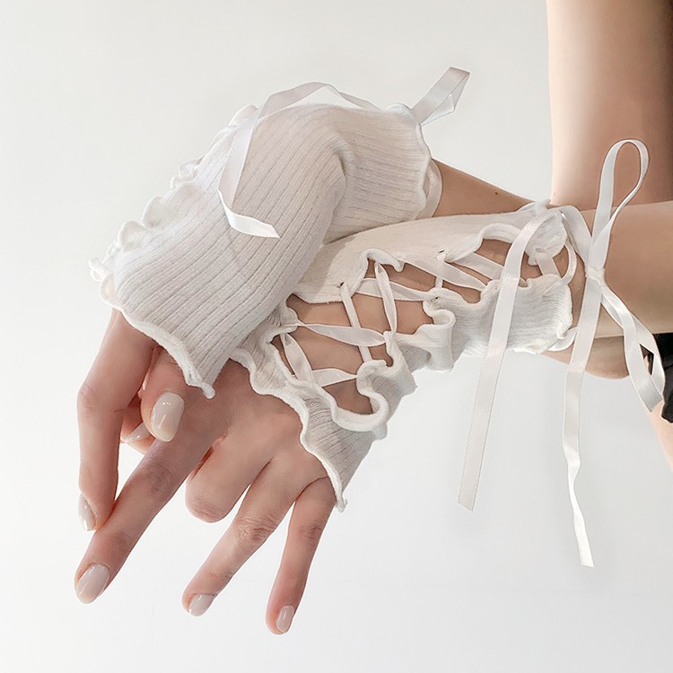 [คุณภาพสูง] y2k Sleeves Fashion DIY Laced-Up Sleeves