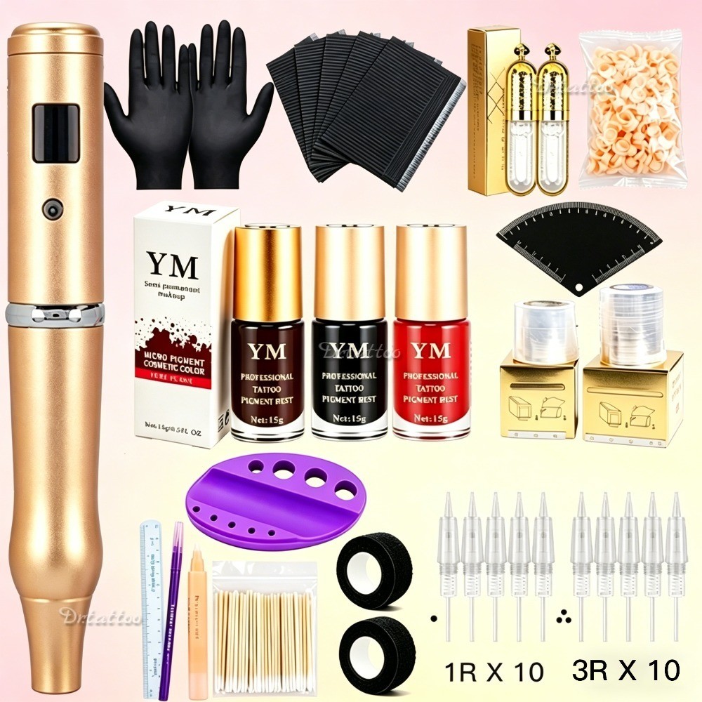 มีจําหน่ายWireless SPMU Digital Eyebrow Tattoo Machine Pen Kit PRO 1 แต่งหน้าถาวร Human Skin Tattoo 
