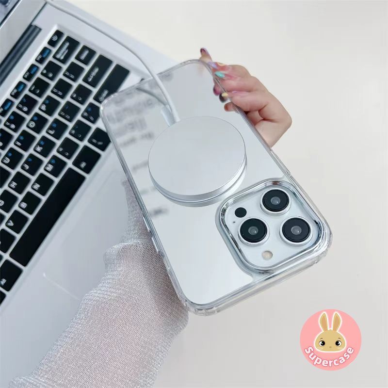 กระจกแม่เหล็กที่เรียบง่ายเคสโทรศัพท์สําหรับOPPO A18 A17 A17K A16 A16K A16E A15 A15S A12 A12E A11S A1