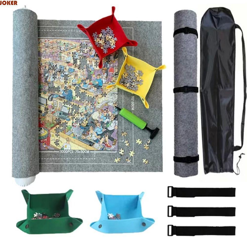 JOKER Jigsaw Puzzle Storage Mat Set, Roll Up 1500/2000/3000 ชิ้น Puzzle Saver Pad, Play Mat Non-Slip