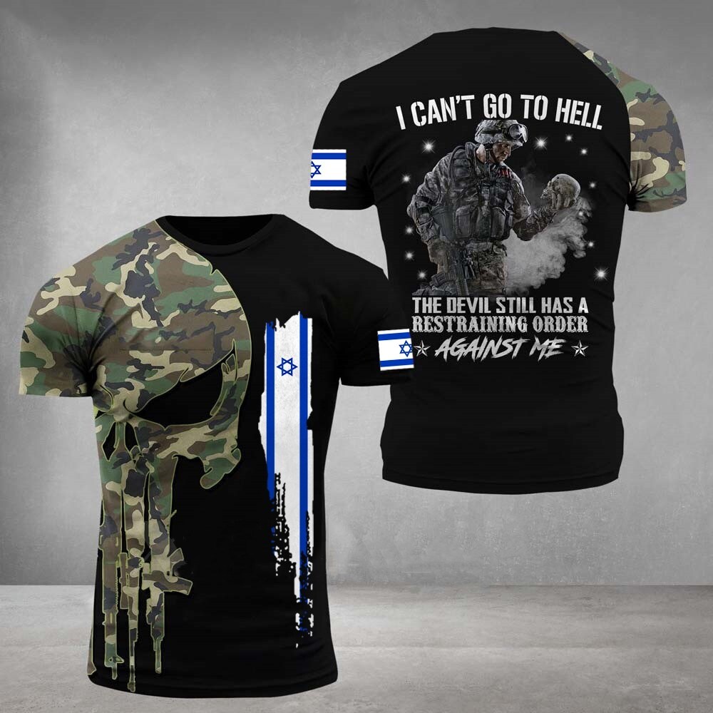 Israel T-shirts Men Israel Flag 3d T Shirt Print Fashion Veteran Short Sleeve O-neck Tee Graphic Ove