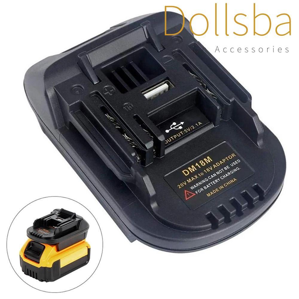 DOLLSBA ตัวแปลงแบตเตอรี่, การชาร์จแบตเตอรี่ 20V อะแดปเตอร์แบตเตอรี่, อุปกรณ์เสริม Universal DM18M ลิ