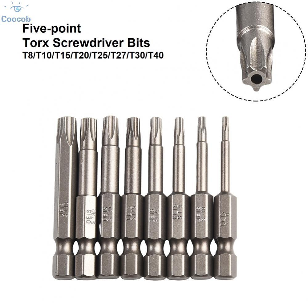 T8 ถึง T40 Magnetic สําหรับ Torx Bits เหมาะสําหรับเครื่องมือไฟฟ้าและคู่มือ