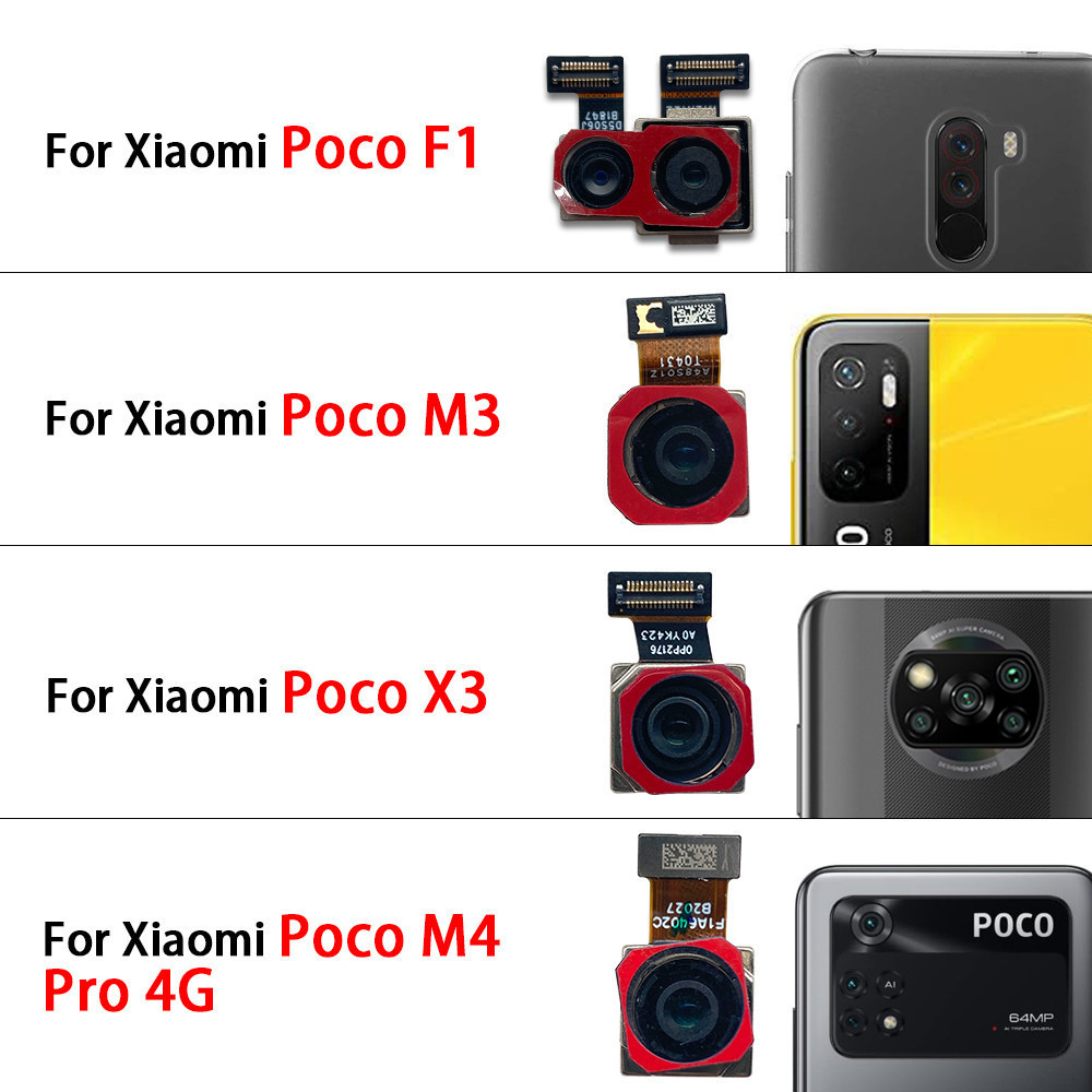 สําหรับ Xiaomi Poco X3 F1 F5 M3 M4 Pro 5G กล้องเซลฟี่ด้านหน้าด้านหลังกล้อง Flex Cable Replacement