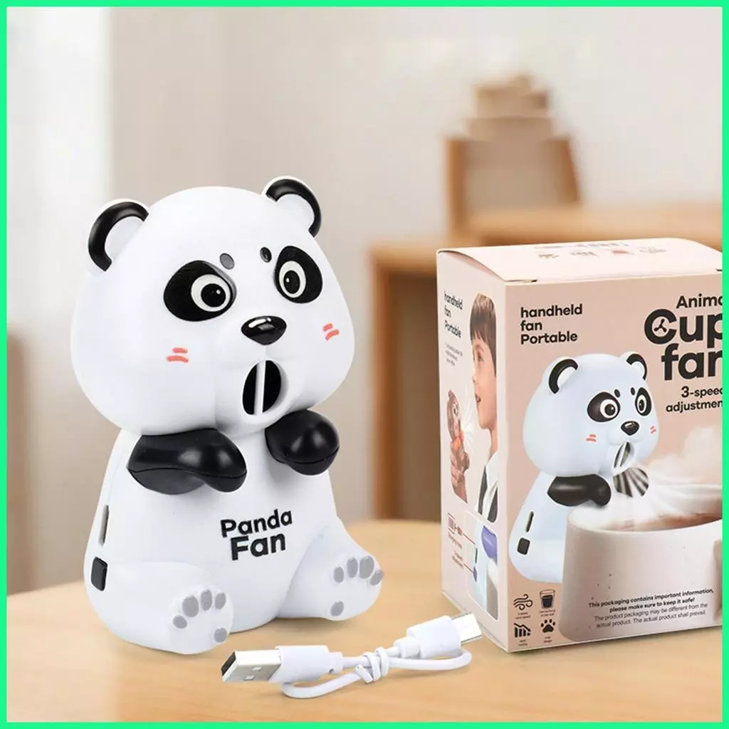 พัดลมระบายความร้อนกาแฟ Panda 3 ระดับ แบบพกพา