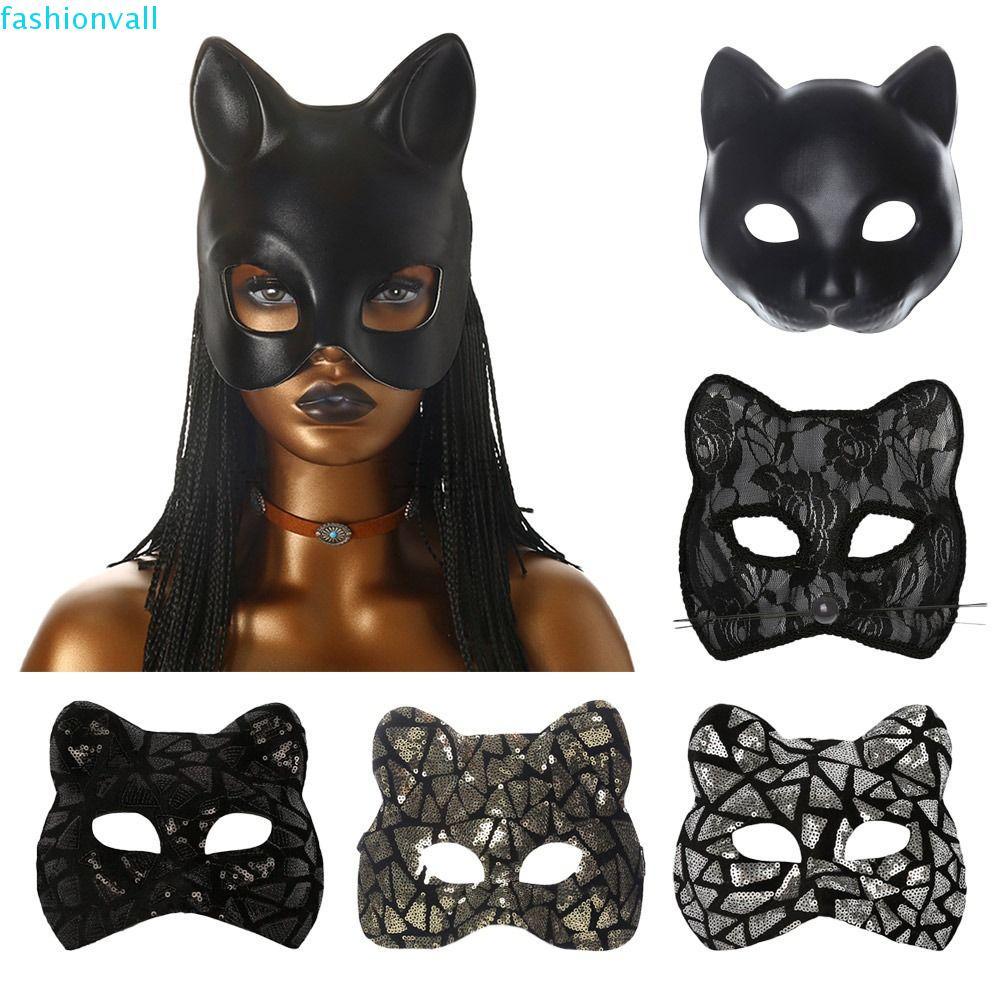 FASHIONVALL Cat Girl , Half Face EVA Masquerade , แฟชั่น Venetian Party Makeup Ball Mardi Gras