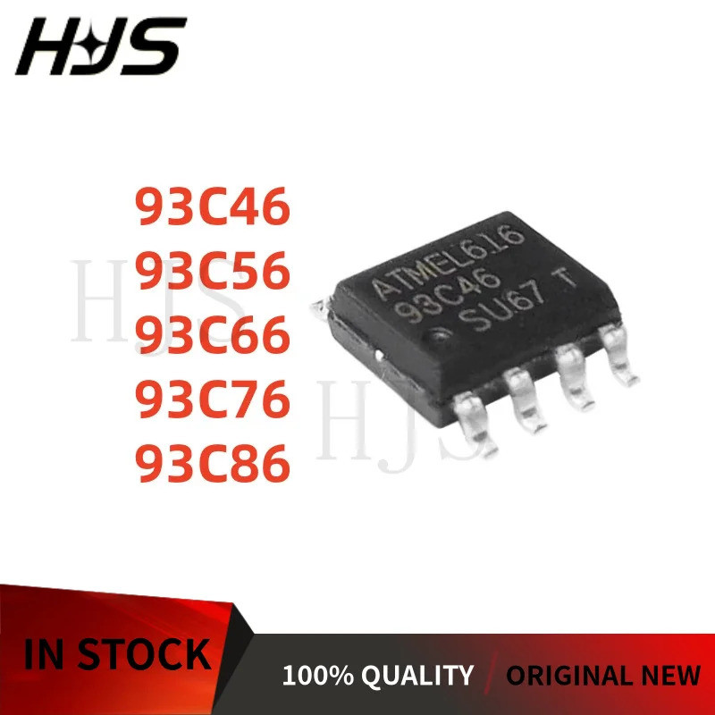 10PCS SOP-8 93C46 93C76 93C86 93C56 93C66 รถยนต์เครื่องมือควบคุมความเร็วหน่วยความจําชิปใหม่ ic mos H