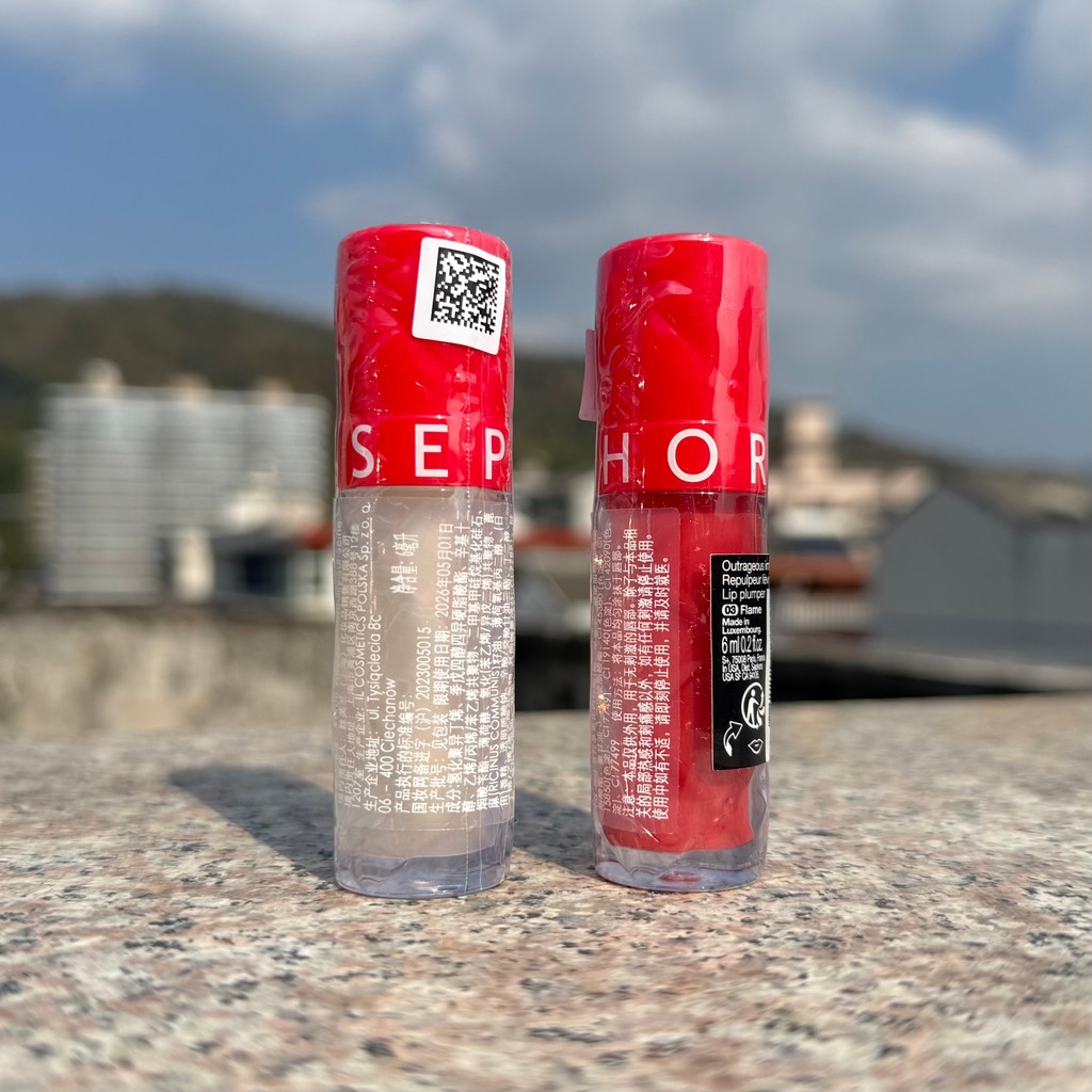 น้ำตาลกรวด ลิปกลอส สีโปร่งใส!Sephora Hot Spice Plumping Honey Lip Glaze Toot Lip Mirror Brightening 